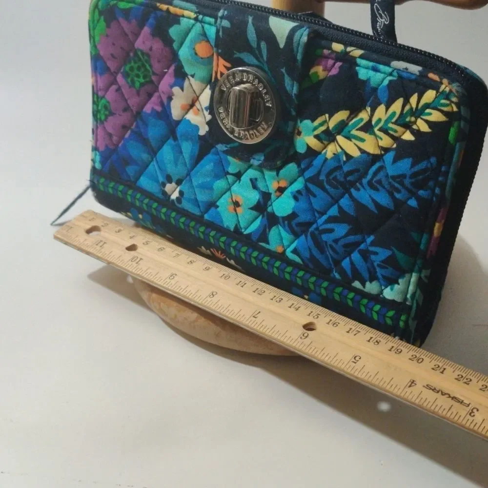 Vera Bradley MidNight Blue and Black Hues Floral Clutch Wallet - Picture 11 of 16